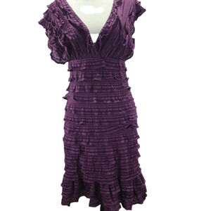 MAX Studio Specialty Products v neck short sleeve knee length dress